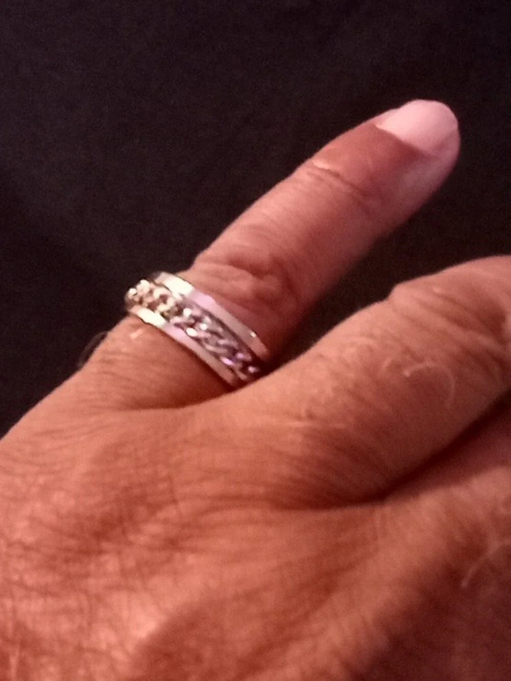 Men’s Gold-Tone Beaded Edge Ring - Size 11